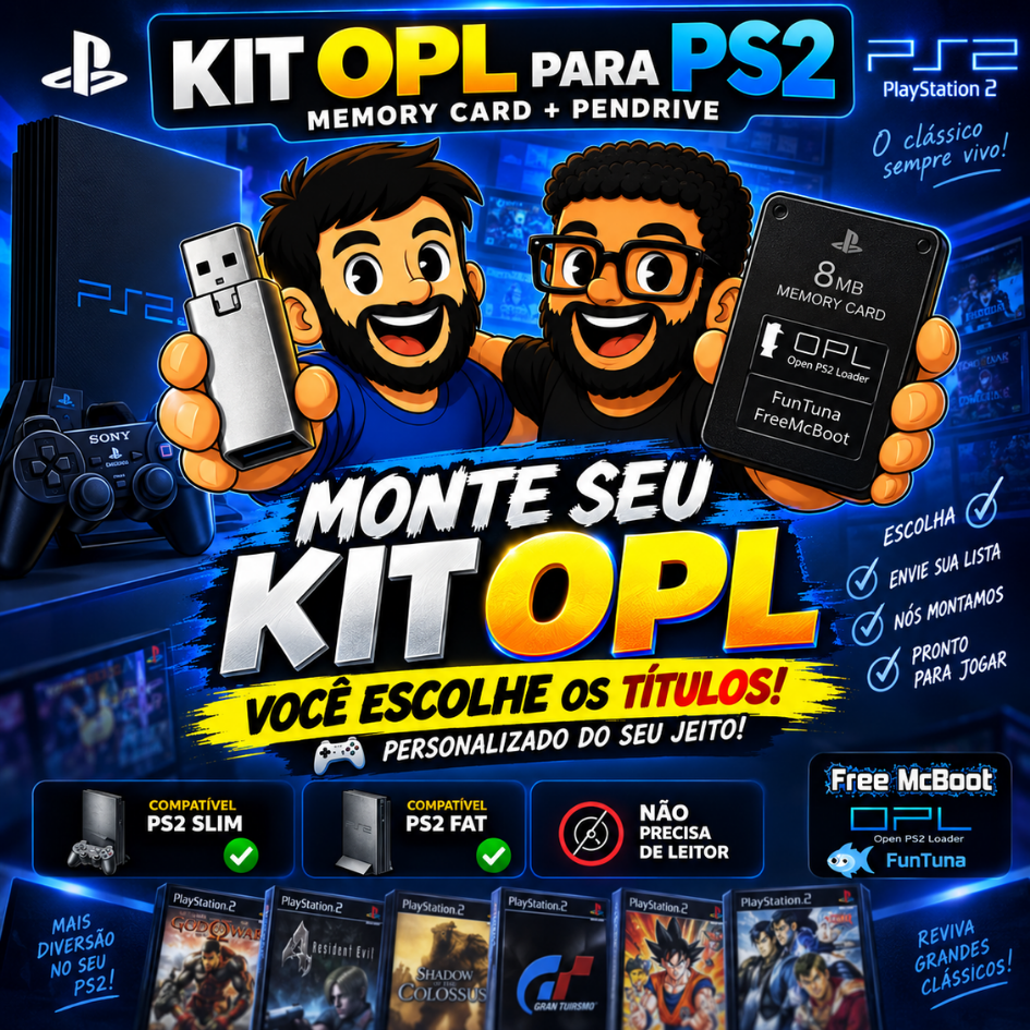 Kit OPL + Pendrive - PERSONALIZADO